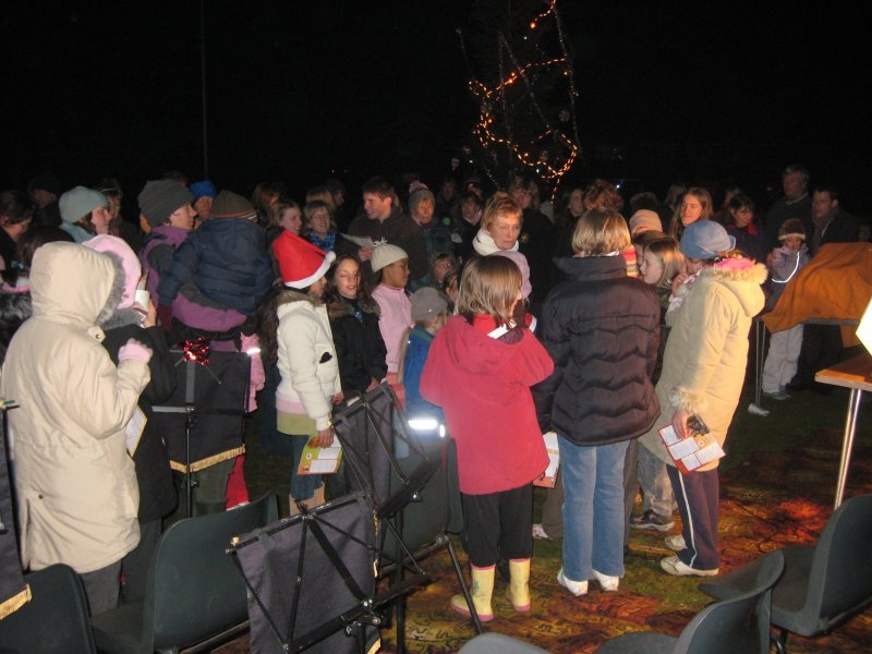 The carols and songs were led by the  Reverend Coralie McCluskey.